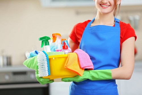 Truck loading household items during a residential cleanout estimate