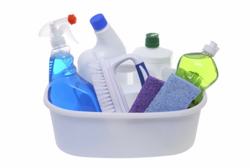 Removing a fresh stain from a carpet with cleaning solution
