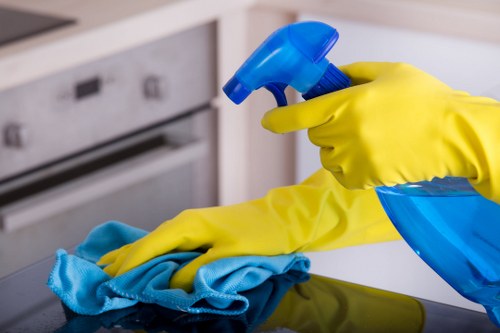 Dust removal during after builders cleaning on a construction site
