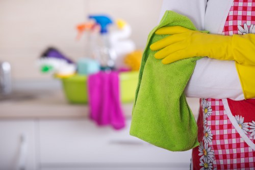 Room-by-room house cleaning routine with tools