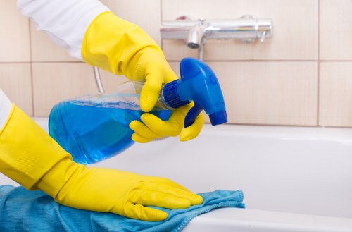 Property cleanup quote for a home with limited access and bulky items
