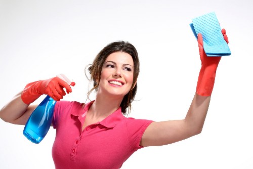 One off cleaning for a bathroom with polished surfaces