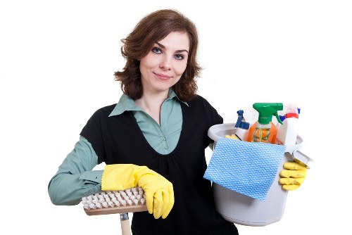 Bathroom area cleaned during move in cleaning service